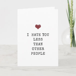 Minimalistische grappige sarcastische Valentijnska Kaart