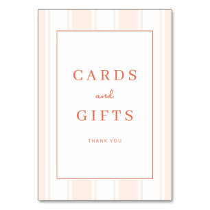 Minimalistische Gratitudekaart met warme perzik ti Kaart
