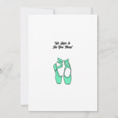 Minimalistische Green Ballet verjaardagsfeestje ui Kaart (Achterkant)
