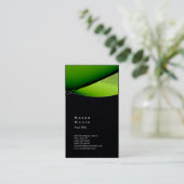 Minimalistische Green Black Plain Modern Professio Visitekaartje (Staand voorkant)