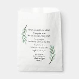 Minimalistische Greenery Irish Blessing Bedankzakje