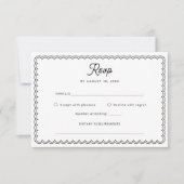 Minimalistische grens RSVP Reply Kaart (Voorkant)