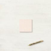 Minimalistische Grid Post-it® notes in Champagne T (Op bureau)