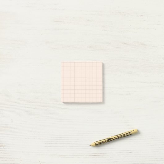 Minimalistische Grid Post-it® notes in Champagne T (Op bureau)