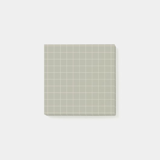 Minimalistische Grid Post-It Notes in Sage Earth T (Voorkant)