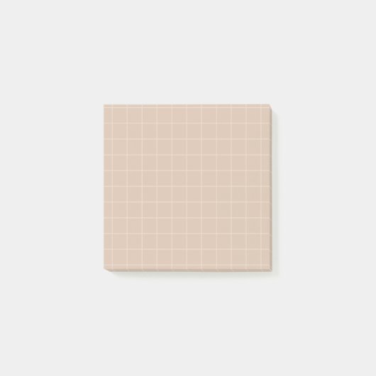 Minimalistische Grid Post-it® notes in zandstenen  (Voorkant)