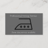 Minimalistische Grijs Professionele strijkservice Visitekaartje (Voorkant)