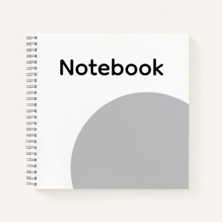 Minimalistische grijze cirkel notitieboek