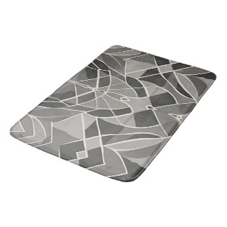 Minimalistische grijze geometrische elegante heden badmat