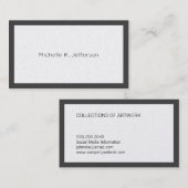 Minimalistische grijze rand visitekaartje (Voorkant / Achterkant)