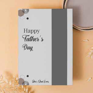 Minimalistische grijze Vaderdag Beste papa ooit Kaart