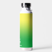 Minimalistische Groen Gele Gradiënt Elementale Log Waterfles (Links)