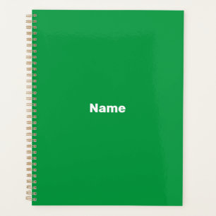 Minimalistische groene aangepaste naam tekst monog planner