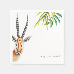 minimalistische groene Afrikaanse antilope Servet