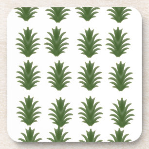 Minimalistische groene blad botanische papieren bo bier onderzetter