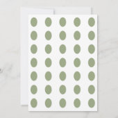 Minimalistische groene bloemen Verloving uitnodigi Kaart (Achterkant)