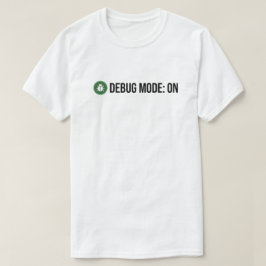 Minimalistische groene bug Debug-modus AAN Codeerh T-shirt