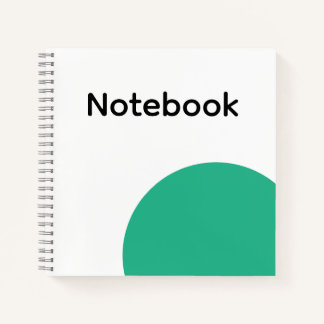 Minimalistische groene cirkel notitieboek