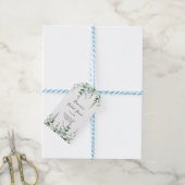 Minimalistische groene eucalyptus bruidsdouche  cadeaulabel (Met Touw)