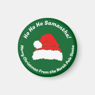 Minimalistische groene Ho ho ho Kerstman Prettig k Magneet