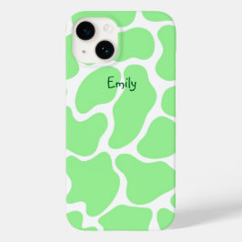 Minimalistische groene Koe print Case-Mate iPhone 14 Hoesje