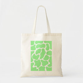 Minimalistische groene Koe print Tote Bag
