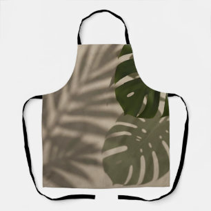 Minimalistische Groene Monstera Blad Tropische Sch Schort