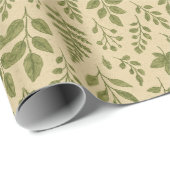 Minimalistische groene planten & varen cadeaupapier (Rol Hoek)