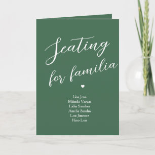 Minimalistische groene trouwstoelen voor familie