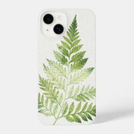 Minimalistische groene varen botanische illustrati iPhone 14 hoesje