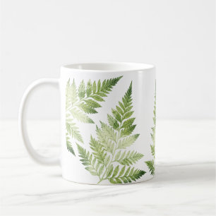 Minimalistische groene varen botanische illustrati koffiemok