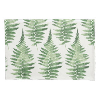 Minimalistische groene varen botanische illustrati kussensloop