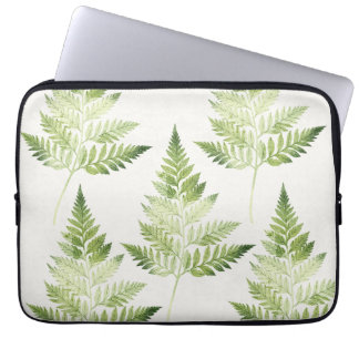 Minimalistische groene varen botanische illustrati laptop sleeve