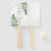 Minimalistische groene varen handwaaier (Voorkant en achterkant)