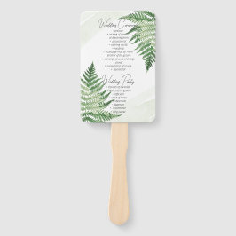 Minimalistische groene varen handwaaier