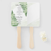 Minimalistische groene varen handwaaier (Voorkant en achterkant)