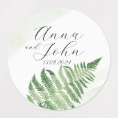 Minimalistische groene varen labels (Design 2)