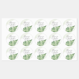 Minimalistische groene varen labels