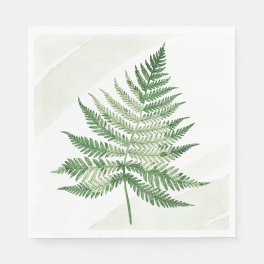 Minimalistische groene varen servet (Voorkant)