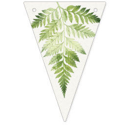Minimalistische Groene Varens Feest Decoratie Vlag Vlaggetjes
