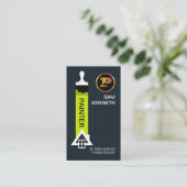 Minimalistische Groene Verfpenseel Witte Startverf Visitekaartje (Staand voorkant)