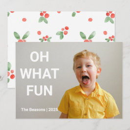 Minimalistische Grote Foto Kerst Kaart Eenvoudig