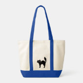 Minimalistische Grumpy Cat-tas – Grappig Grumpy Ca Tote Bag (Achterkant)