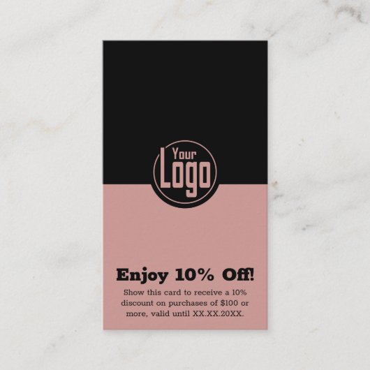 Minimalistische haarstylist 10% korting (Voorkant)