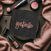 Minimalistische Hair Stylist Dusty Pink Script Zwa