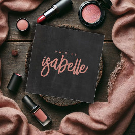 Minimalistische Hair Stylist Dusty Pink Script Zwa Vierkante Visitekaartje