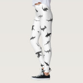 Minimalistische hamerhaai hamerhaai patroon leggings (Links)