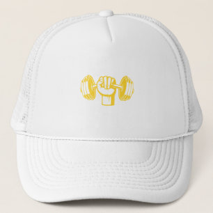 Minimalistische hand die halter heft - Gym kracht Trucker Pet