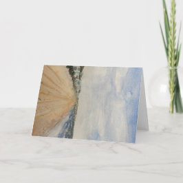 Minimalistische hand geschilderd, waterkleur, stra notitiekaartje