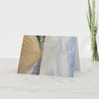 Minimalistische hand geschilderd, waterkleur, stra notitiekaartje